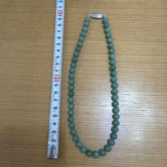 天然石 翡翠ネックレス シルバー留め具 グリーン - メルカリ