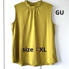 GU ジーユー ノースリーブ ブラウス マスタードイエロー XLのサムネイル