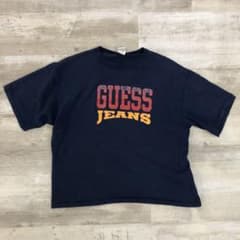 古着 90s GUESS ゲス Tシャツ USA製 ネイビー L シングル - メルカリ