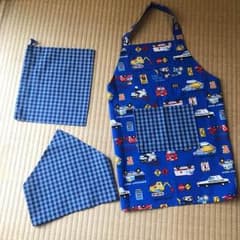 はたらくくるま エプロン三点セットのサムネイル