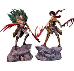 進撃の巨人 リヴァイ ミカサ フィギュア 2個セット - メルカリ