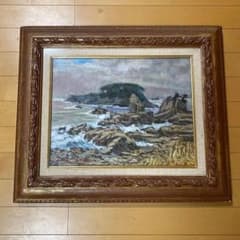 ■風景油彩　冬の海岸　‘75 Yoshio K □風景油彩 冬の海岸 '75 Yoshio K - メルカリ