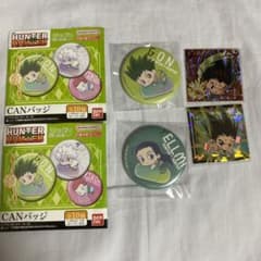 HUNTER×HUNTER 缶バッジ　はぐみーつ　ゴン　イルミのサムネイル