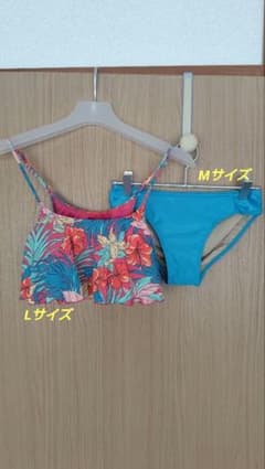 10/18まで ワコール アンフィAMPHI ビキニ セパレート水着 ボタニカル