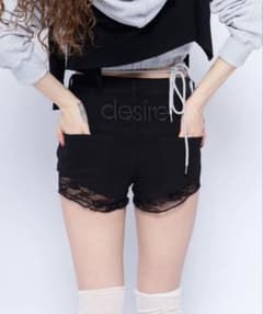 Aclentレース ショートパンツ ブラックのサムネイル