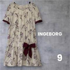 INGEBORG インゲボルグ 日本製 リボンモチーフ チュニック 総柄 9号