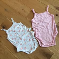 ユニクロ 肌着 キャミソール ロンパース 90 2枚セットのサムネイル