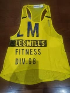 Reebok LesMills レディースタンクトップ イエローのサムネイル