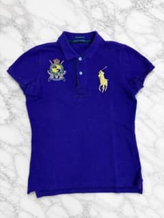 90s RALPH LAUREN ポロシャツ パープル ナンバー2のサムネイル