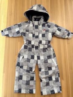 YUK 子ども用 ベビー用　スキーウェア スノーウェア　グレー系 チェック柄のサムネイル