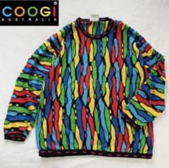 激安！　COOGI  90'sクージー　総柄 ニット セーター 3Dのサムネイル