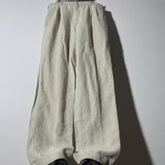 90s リネン 2タック ワイドスラックス ヴィンテージ古着 90s SAVANE 2タック リネン ワイド スラックス W32 生成り 古着 - メルカリ