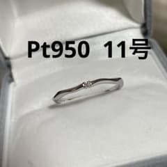 Pt950 ダイヤモンド0.01ct デザインリング 11号 華奢 Pt950 ダイヤモンド0.01ct デザインリング 11号 華奢 - メルカリ