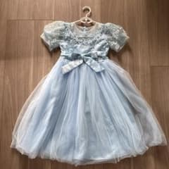 キッズ ドレス ライトブルー ピアノ発表会 結婚式 1回着用 美品 130サイズのサムネイル