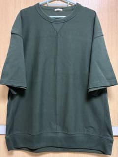 半袖 クルーネック Tシャツ ダークグリーン Lサイズのサムネイル