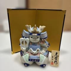 陶彩初陣大将 薬師窯 五月人形 日本製 ミニ コンパクト 端午の節句