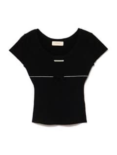トップス andmary Putty ribbon tops ANDMARY Putty ribbon tops ブラック - メルカリ