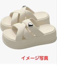 新品 厚底サンダル レディース美脚 脚長 軽量 カジュアル 履きやすい 24cmのサムネイル