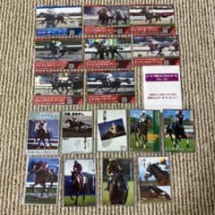 競馬トレーディングカードセット　名馬列伝 JRA メモリアルレースカード8枚、ヒーロー列伝コレクションシール