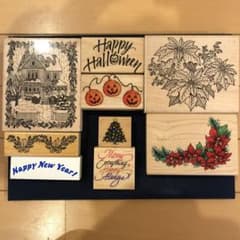 ハンドメイド　ハンコ　クリスマス　ハロウィン　ニューイヤーのサムネイル