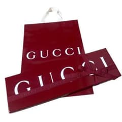 GUCCIネックストラップ　箱、リボン、ショッパー付き GUCCI ショップ袋 ショッパー 箱 リボン セット - メルカリ