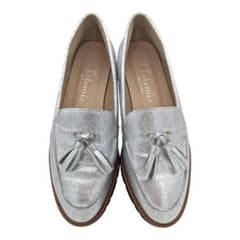 完売品✨️DIANA 厚底 美脚足長効果 シルバー タッセル ローファー 
