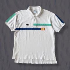 【稀少】アディダスオリジナルス　デサント　ステファンエドバーグ　ポロシャツ　白 超希少】デサント製 90s adidas tennis ポロシャツホワイト白 - メルカリ