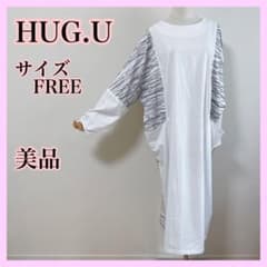 【美品】HUG.U ロング Tシャツ アート ワンピのサムネイル