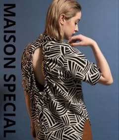 美品　MAISON SPECIAL バックオープンプリントシャツのサムネイル