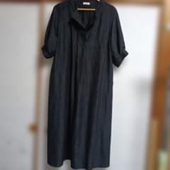 a.v.v 半袖 ロングシャツワンピース ブラックのサムネイル
