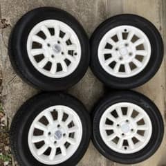 ラパン純正　ホワイト　155/65R13 ブリヂストンNEXTRY 4本セットのサムネイル