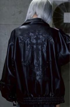 REFLEM クロス刺繍PUレザージャケット レフレム - メルカリ