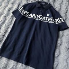 美品 PEARLY GATES ゴルフシャツ ネイビー サイズ5 シアサッカー 美品 PEARLY GATES ゴルフシャツ ネイビー サイズ5 シアサッカー