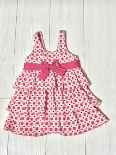 ミキハウス　女の子　ワンピース水着　ピンク　ハート柄　リーナちゃん　110cmのサムネイル