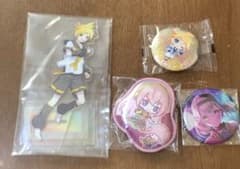 プロセカ くじ 鏡音レン アクスタ 缶バッジ ルカ ふわふわバッジ こはね