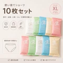 新品未使用 使い捨てショーツ 10枚セット個包装 旅行用 XLサイズのサムネイル