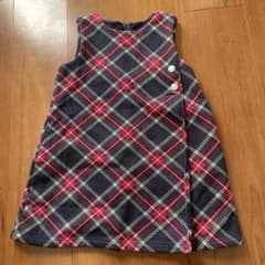 月末セール⭐︎BeBe チェック柄ワンピース 110のサムネイル