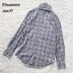 Finamore フィナモレ ホリゾンタルカラーシャツ チェック柄 37 - メルカリ