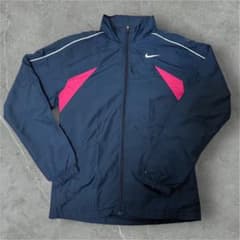 【NIKE】ナイキ 裏メッシュ ウィンドブレーカー M ネイビー×ピンク