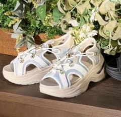 +DIANA ドローコードサンダル ブルー 37のサムネイル