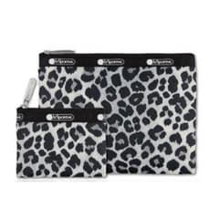 エクラ 4月号 付録LeSportsac ヒョウ柄ポーチセット 大小2点 未開封のサムネイル