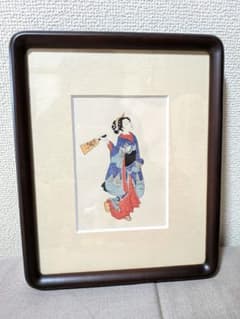 江戸木版画　浮世絵 鈴木春信　小版画4点 伝統工芸　長尾版復刻 お正月飾りのサムネイル