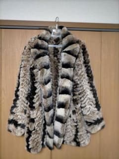 ファーヤーン♥コート リアルファー ヤーン ニッティング 編み込 毛皮 