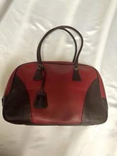 【希少】PRADA プラダ レザー ボーリングバッグ ミニボストン ボルドー 希少】PRADA プラダ レザー ボーリングバッグ ミニボストン ボルドー
