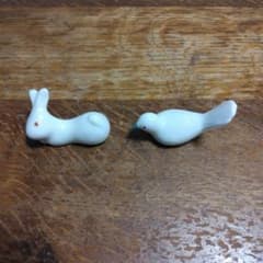 うさぎと小鳥の箸置き 2個セットのサムネイル