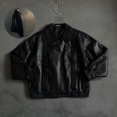 Authentic “牛革”black “短丈“bomber jacket Authentic “牛革”black “短丈“bomber jacket