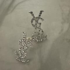 YSLロゴ クリスタルピアスのサムネイル