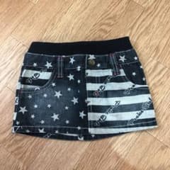デニムスカート　ミニスカート    星柄のサムネイル