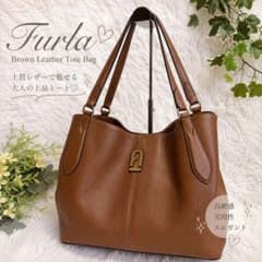 FURLA フルラ ダフネ トートバッグ 現行ロゴ A4 肩掛け キャメル