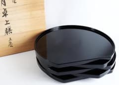 わじま 龍作 半月 卓上膳 五枚 輪島塗 盆 - メルカリ